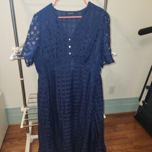 Blue A line navy blue dress